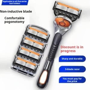 5-lagiger manueller Rasierer für Männer, mit 48 Klingen, neu
